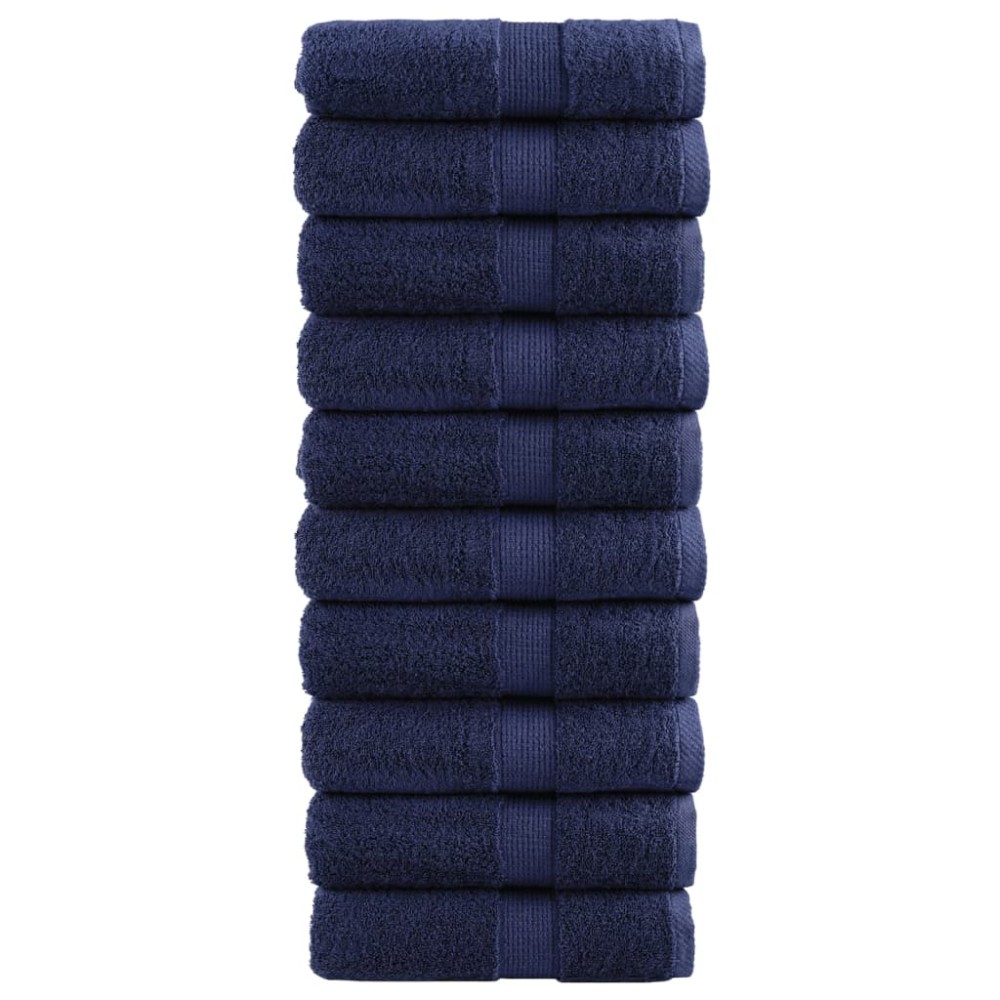 vidaXL Παντόφλες Premium SOLUND 10 τεμ. Μπλε Σκούρο Μπλε 30x30 εκ. 600 γρ./μ²