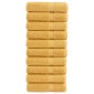 vidaXL Χειροπετσέτες Premium SOLUND 10 τεμ. Χρυσές 50x100 εκ. 600 γρ./μ²