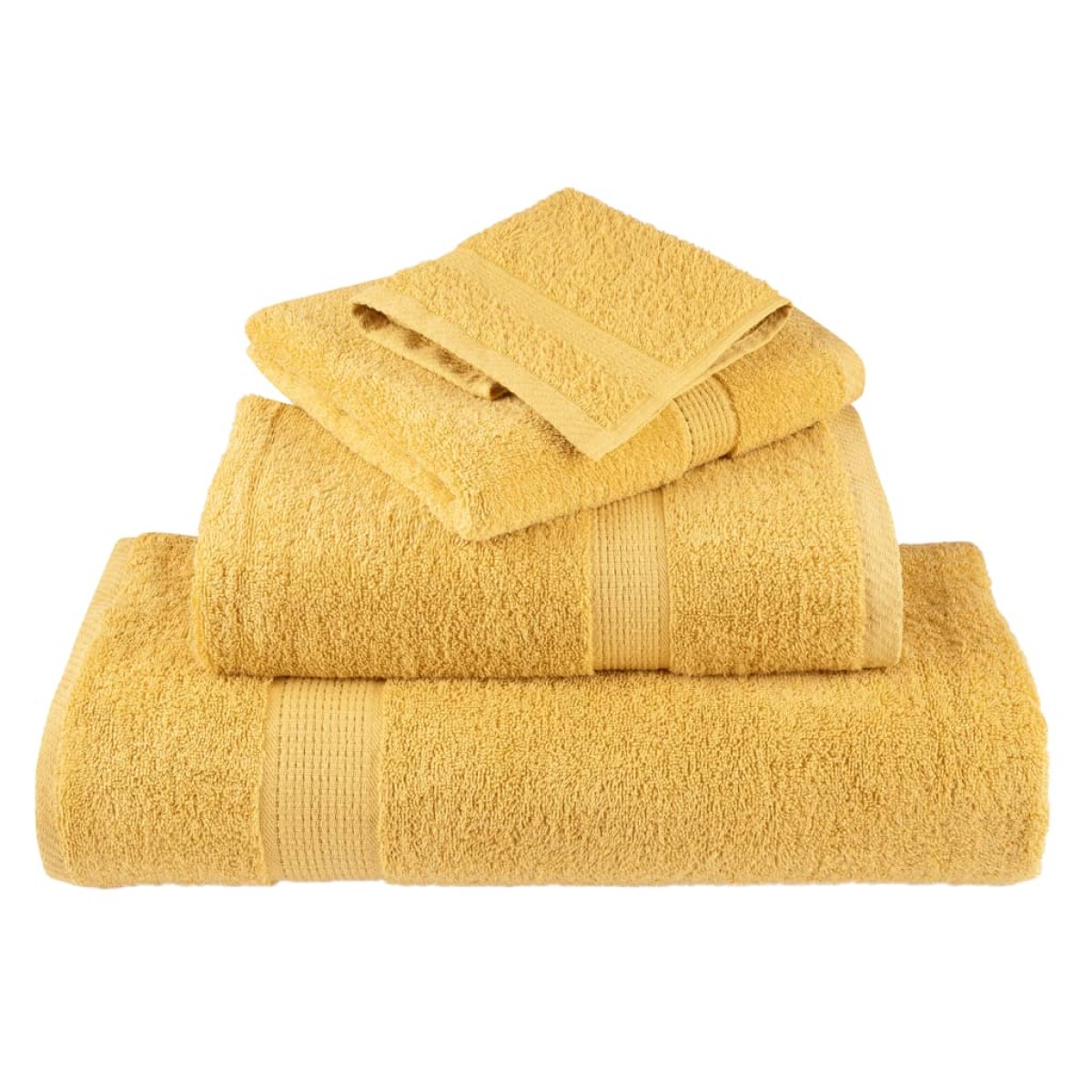 vidaXL Πετσέτες Premium SOLUND 10 τεμ. Χρυσές 100x200 εκ. 600 γρ./μ²