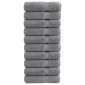 vidaXL Χειροπετσέτες Premium SOLUND 10 τεμ. Γκρι 50x100 εκ. 600 γρ./μ²