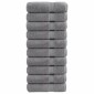 vidaXL Πετσέτες Μπάνιου Premium SOLUND 10 τεμ. Γκρι 70x140 εκ. 600 γρ./μ²