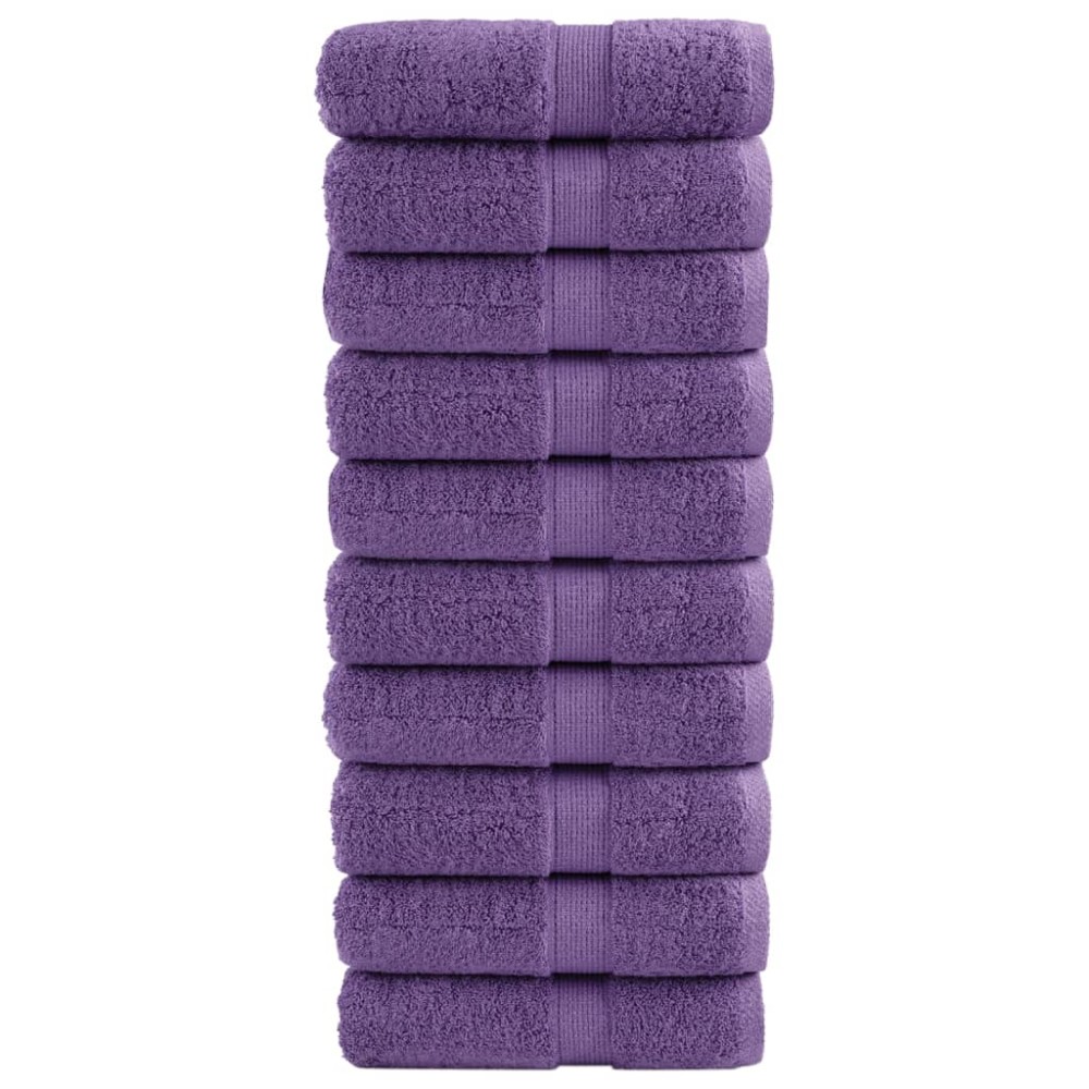 vidaXL Παντόφλες Premium SOLUND 10 τεμ. Μωβ 30x30 εκ. 600 γρ./τ.μ.