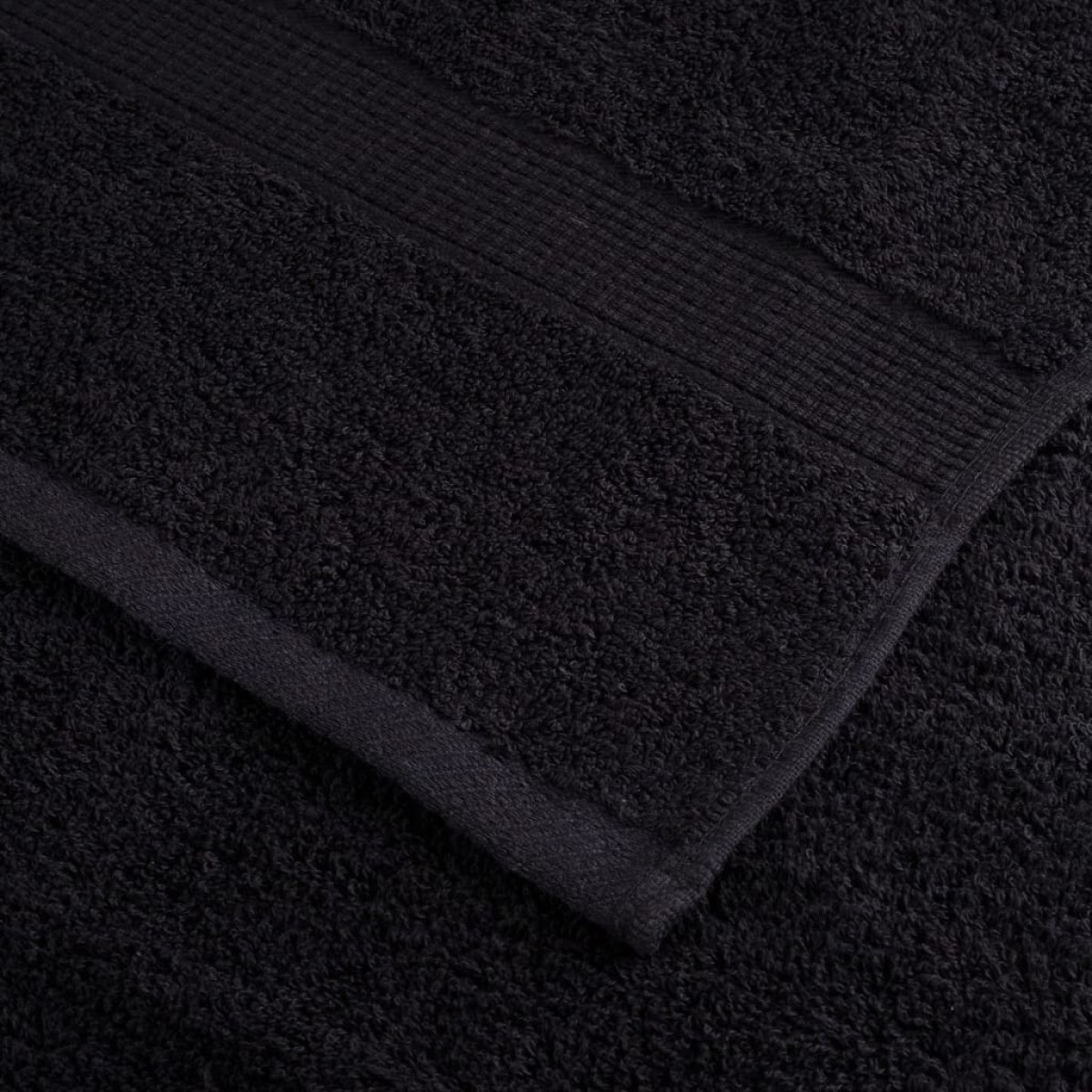 vidaXL Χειροπετσέτες Premium SOLUND 2 τεμ. Μαύρες 50x100 εκ. 600 γρ./τ.μ.