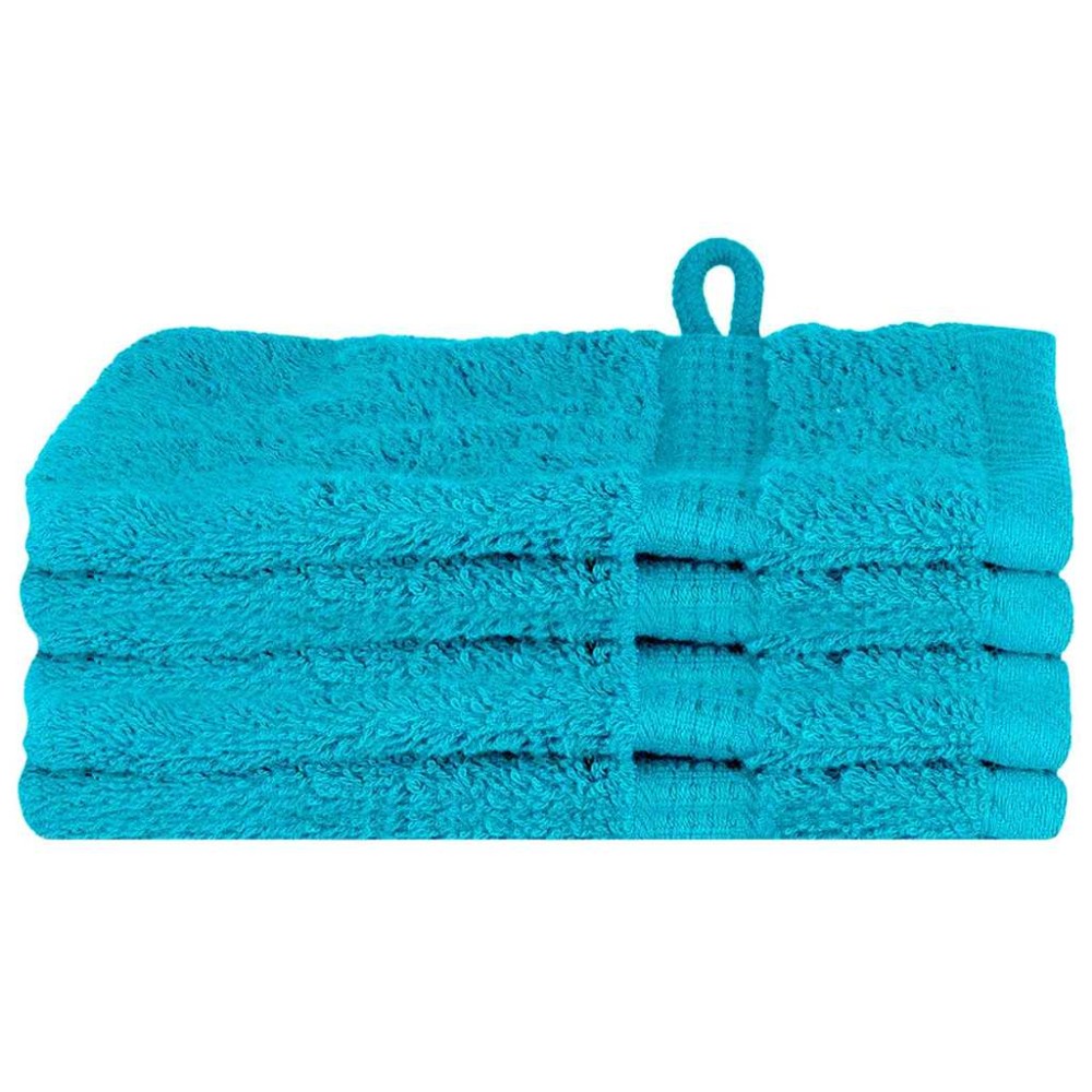 vidaXL Πετσέτα Επισκεπτών SOLUND 4 τμχ. Τυρκουάζ 15 x 21 cm 550 gsm