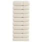 vidaXL Παντόφλες Premium SOLUND 10 τεμ. Κρεμ 30x30 εκ. 600 γρ./τ.μ.