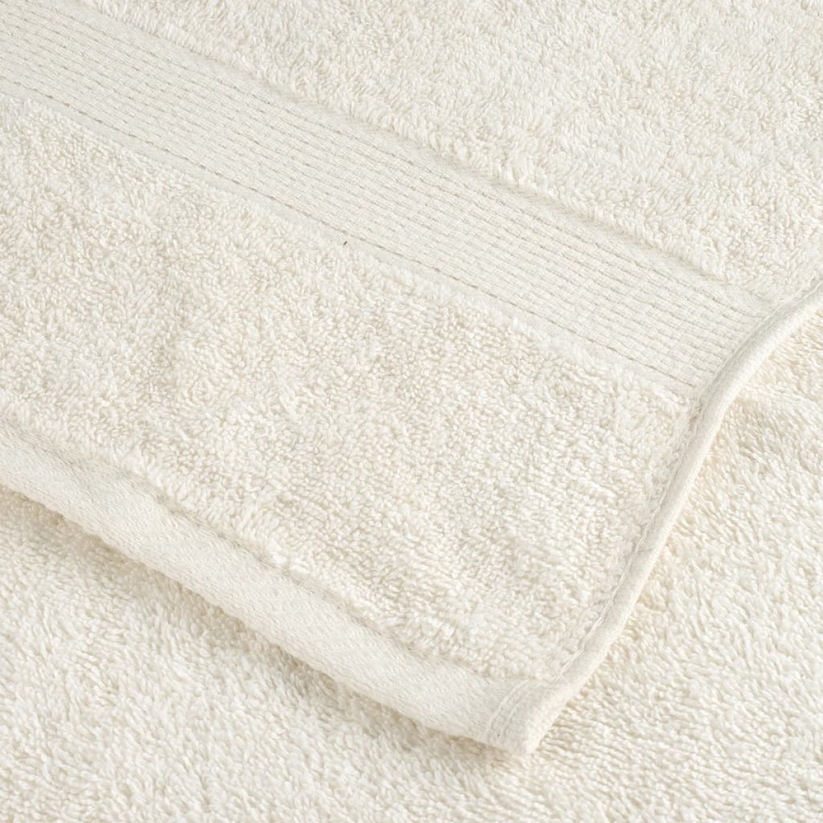 vidaXL Χειροπετσέτες Premium SOLUND 2 τεμ. Κρεμ 50x100 εκ. 600 γρ./τ.μ.