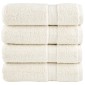 vidaXL Πετσέτες Μπάνιου Premium SOLUND 4 τεμ. Κρεμ 100x150 εκ. 600 γρ./μ²