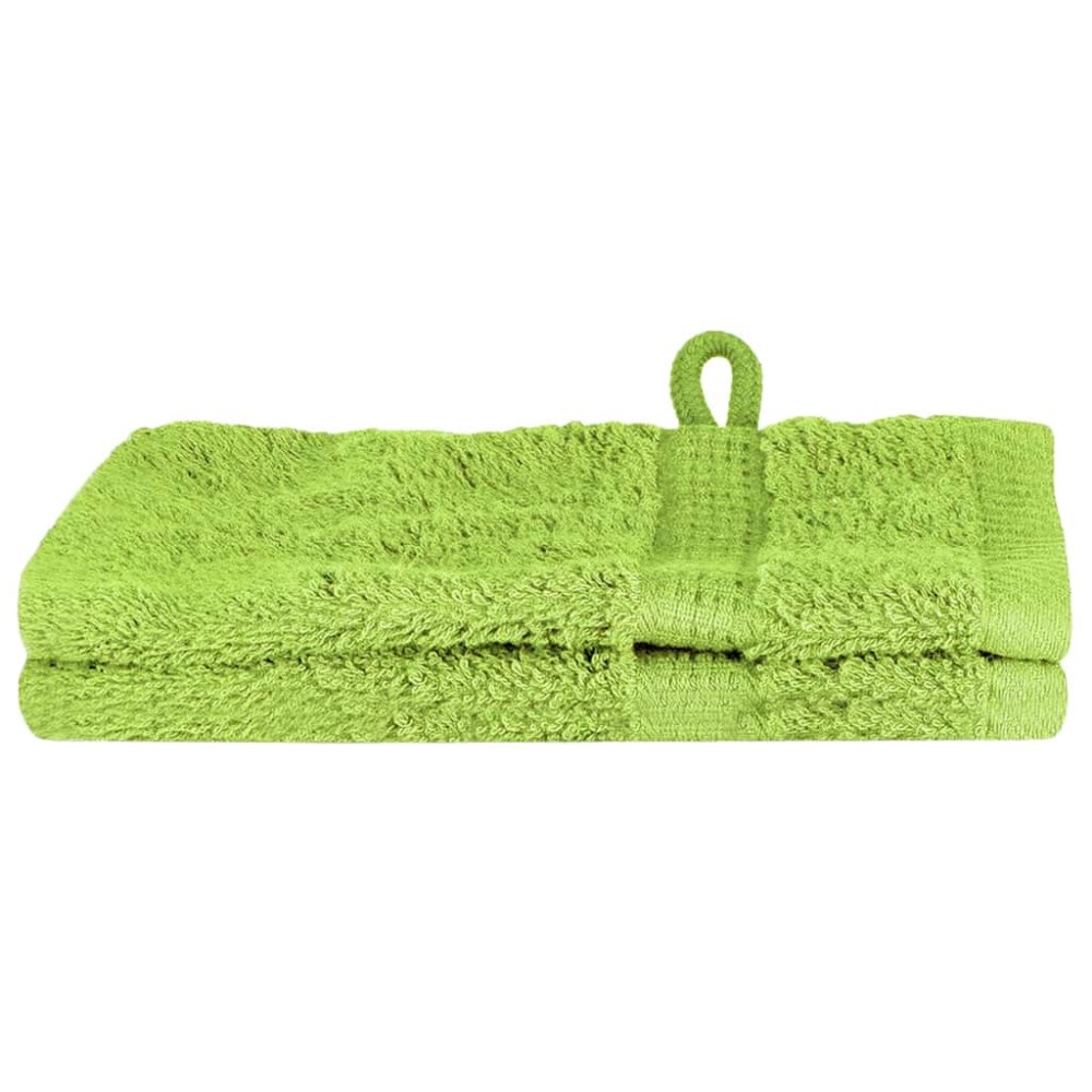 vidaXL Πετσέτα Επισκεπτών SOLUND 2 τμχ. Πράσινο 15 x 21 cm 550 gsm