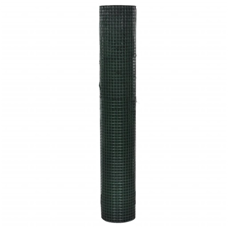 vidaXL Συρματόπλεγμα Κοτετσόσυρμα Πράσινο 25x1 μ Γαλβανιζέ Επικάλ. PVC