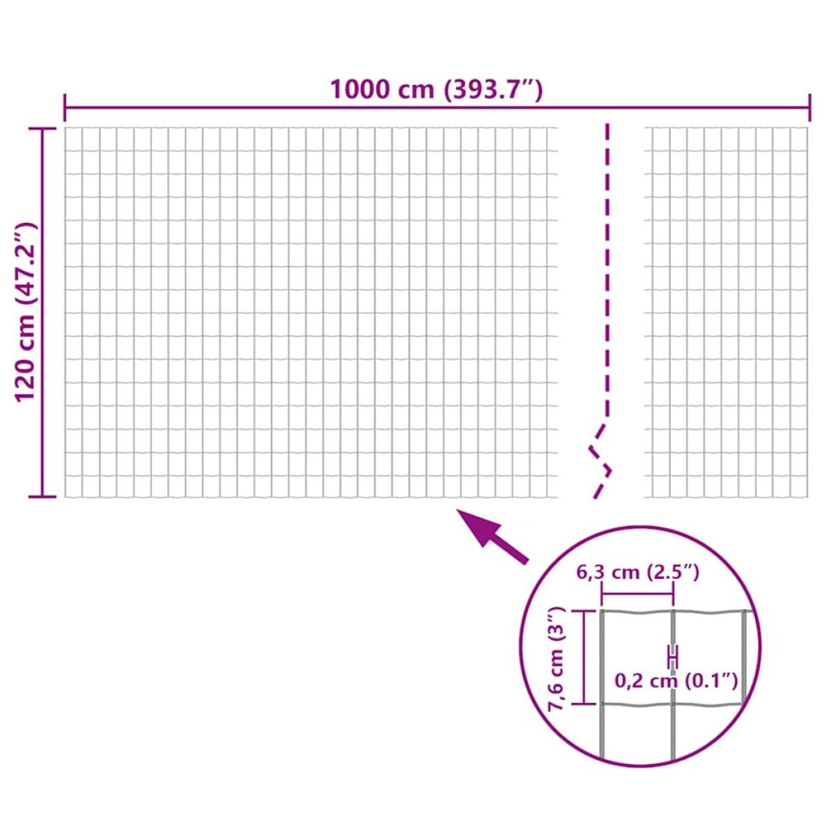 vidaXL Συρματόπλεγμα Σετ Πράσινο 10 x 1,2 μ. Ατσάλινο
