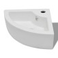 vidaXL Νιπτήρας με Οπή Υπερχείλισης Λευκός 45 x 32 x 12,5 εκ.