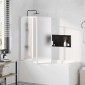 Διαχωριστικό μπανιέρας 117 x 120 cm 3 Πάνελ πτυσσόμενα