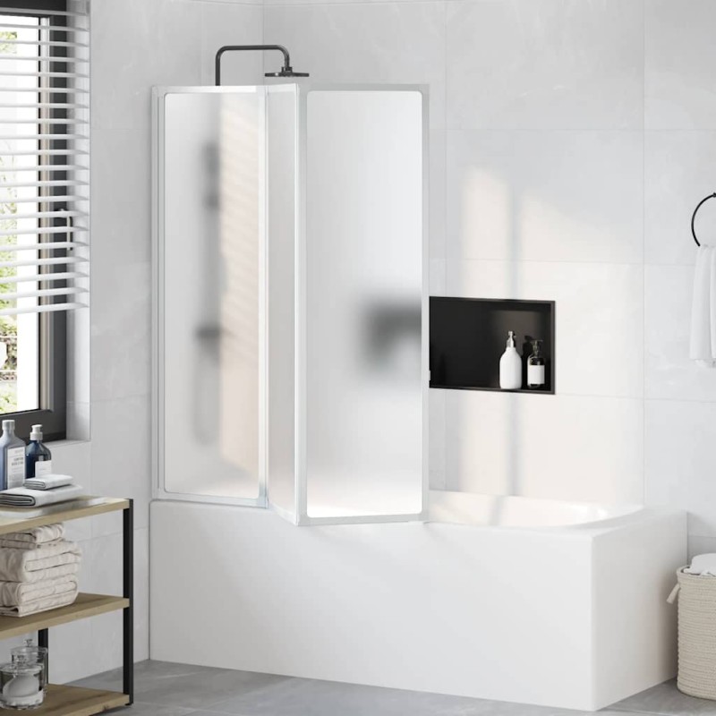 Πτυσσόμενο Διαχωριστικό Μπανιέρας 141 x 132 cm 3 Πάνελ