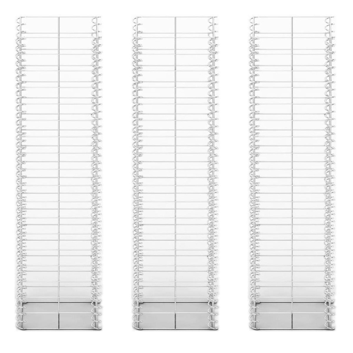 vidaXL Συρματοκιβώτια Σετ 3 τεμ. 25 x 25 x 100 εκ. Γαλβανισμένο Σύρμα