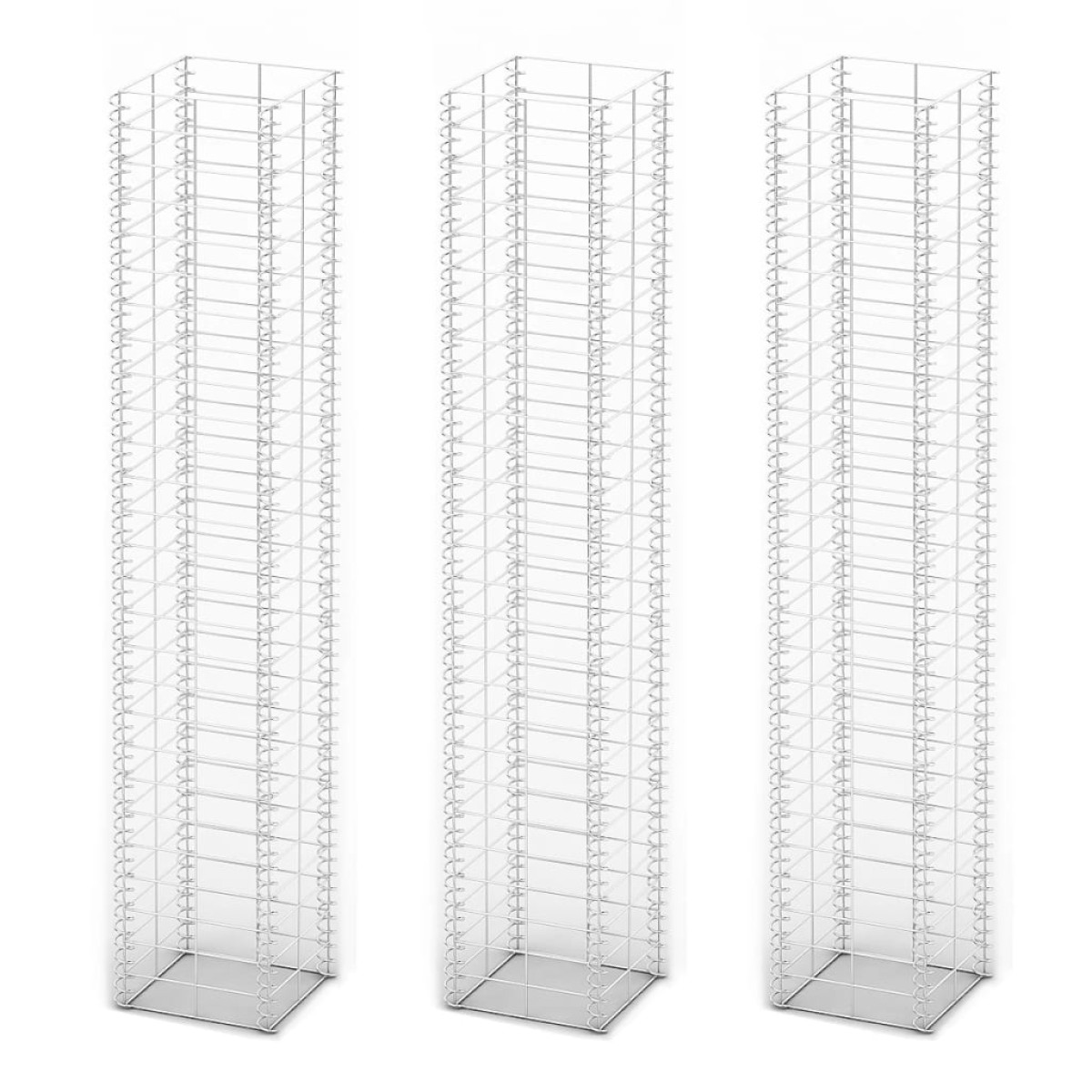 vidaXL Συρματοκιβώτια Σετ 3 τεμ. 25 x 25 x 150 εκ. Γαλβανισμένο Σύρμα