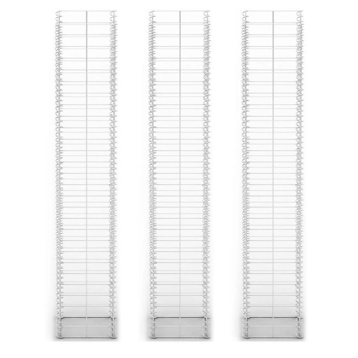 vidaXL Συρματοκιβώτια Σετ 3 τεμ. 25 x 25 x 150 εκ. Γαλβανισμένο Σύρμα