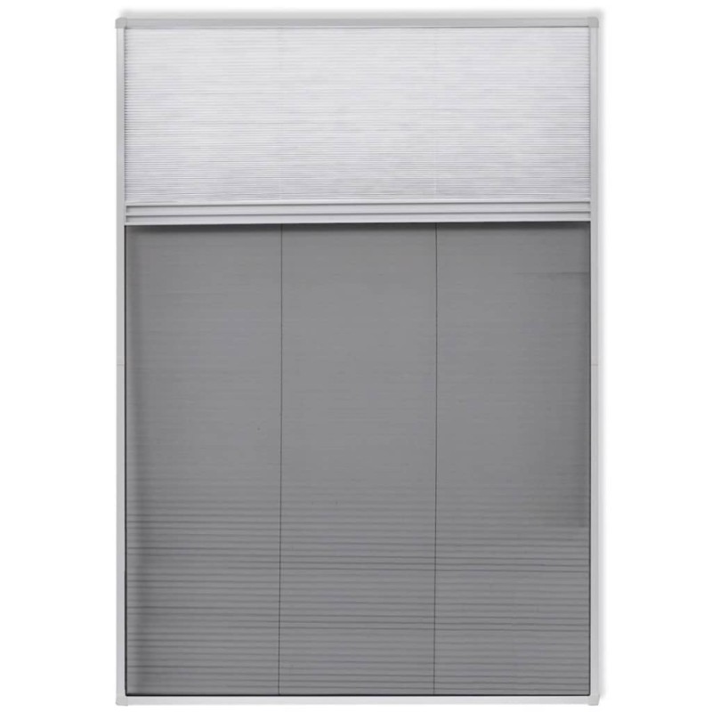 vidaXL Σήτα Παράθυρου Πλισέ 160 x 80 εκ. Αλουμινίου με Σκίαστρο