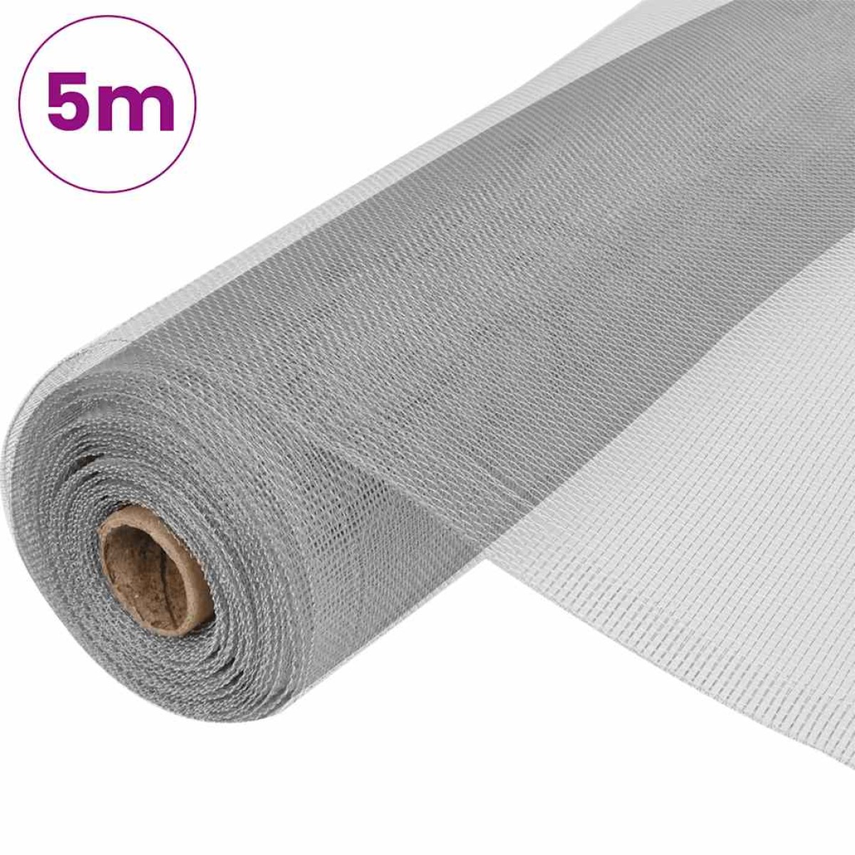 vidaXL Πλέγμα / Σήτα Ασημί 100 x 500 εκ. Αλουμινίου
