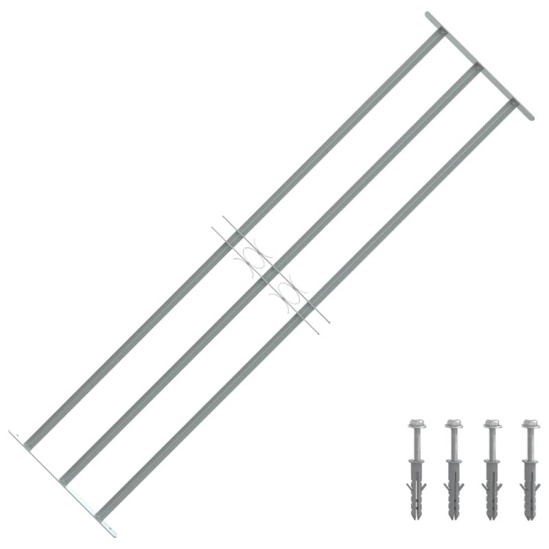 vidaXL Τοίχοι Παραθύρων 1000-1500 mm Γαλβανισμένος Χάλυβας Ασημί