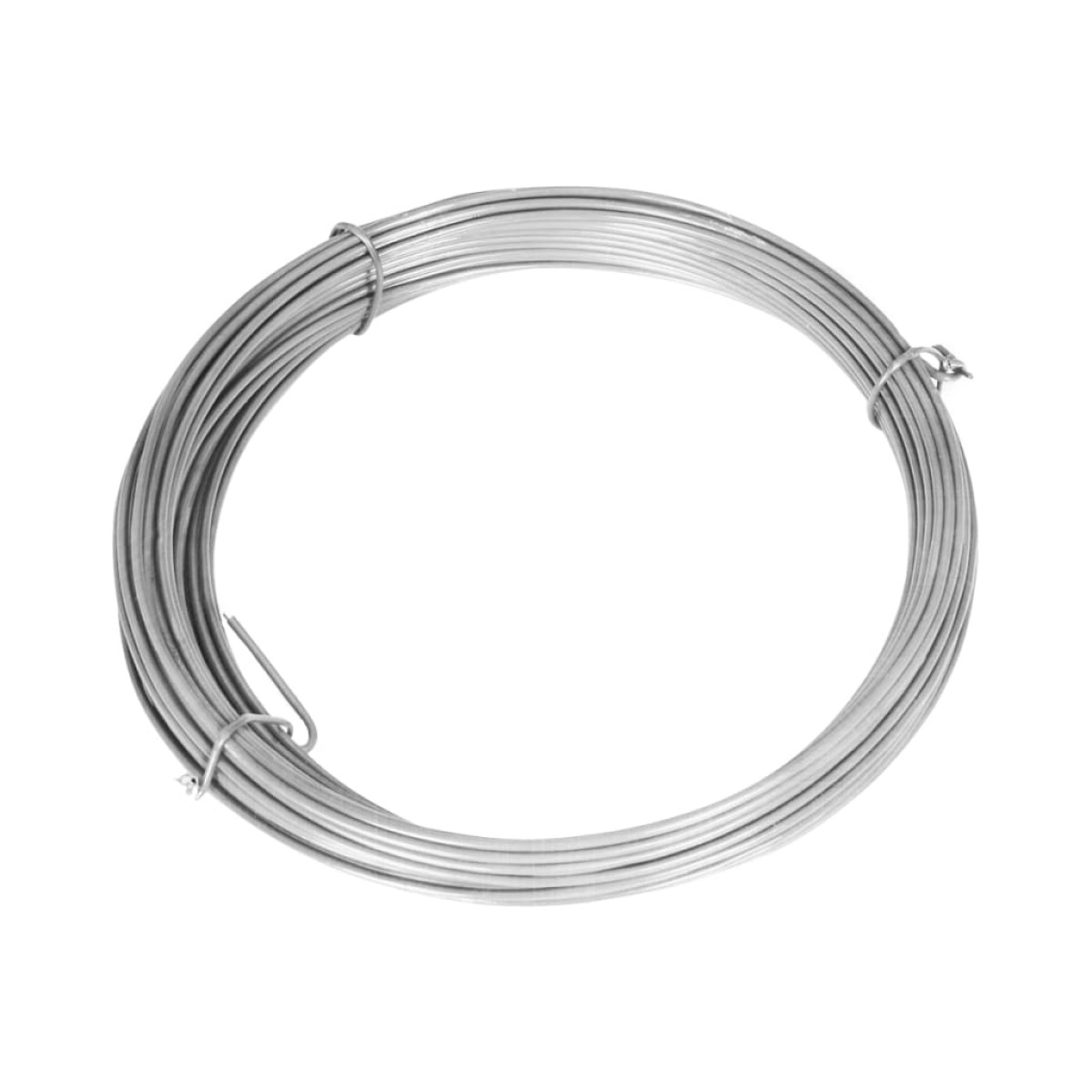 vidaXL Συρματόπλεγμα 25 x 1,25 μ. Γαλβανισμένο Ατσάλι + Στύλοι/Βάσεις