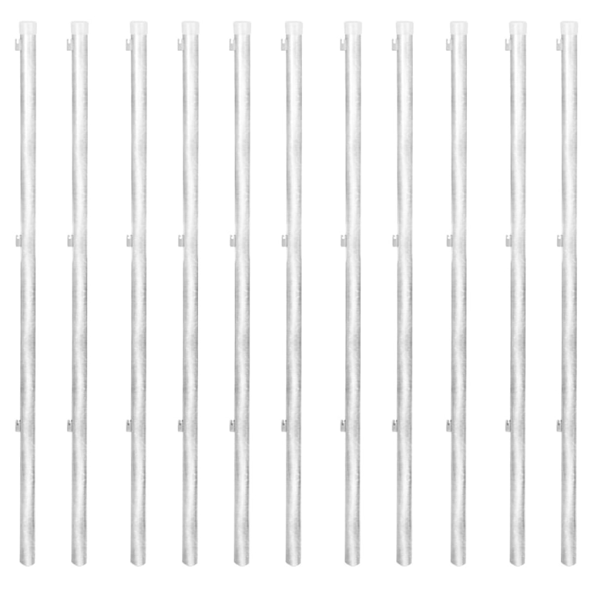 vidaXL Συρματόπλεγμα 25 x 1,5 μ. Γαλβανισμένο Ατσάλι + Στύλοι/Βάσεις