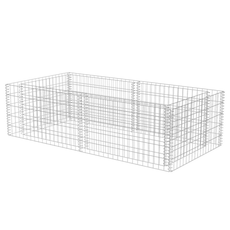 vidaXL Συρματοκιβώτιο Γλάστρα 180 x 90 x 50 εκ. Γαλβανισμένος Χάλυβας