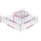 vidaXL Συρματοκιβώτιο Γλάστρα 120 x 120 x 20 εκ. Γαλβανισμένος Χάλυβας