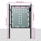 vidaXL Πόρτα Περίφραξης Μονή Μαύρη 100 x 125 εκ.