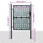 vidaXL Πόρτα Περίφραξης Μονή Μαύρη 100 x 175 εκ.