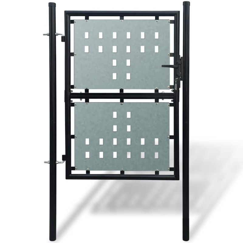 vidaXL Πόρτα με Μονή Πόρτα Μαύρη 100x125 εκ.