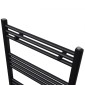 Θερμαντικό Σώμα/Πετσετοκρεμάστρα Κεν. Θέρμανσης Ίσιο Μαύρο 500x1160χιλ