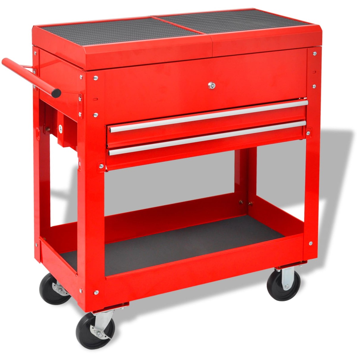 vidaXL Καρότσι εργαλείων Κόκκινο 70.5 x 37 x 71 cm Ατσάλι