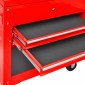 vidaXL Καρότσι εργαλείων Κόκκινο 70.5 x 37 x 71 cm Ατσάλι