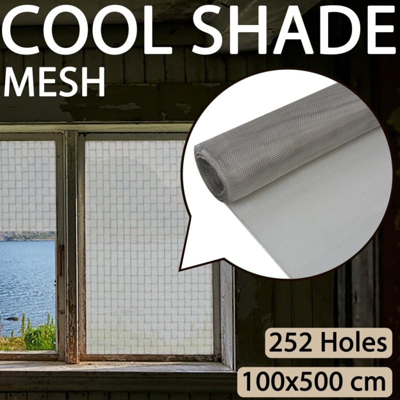 vidaXL Σχοινωτά Φράχτες 100 x 500 cm Mesh Ανοξείδωτο Ατσάλι 201 Ασημί