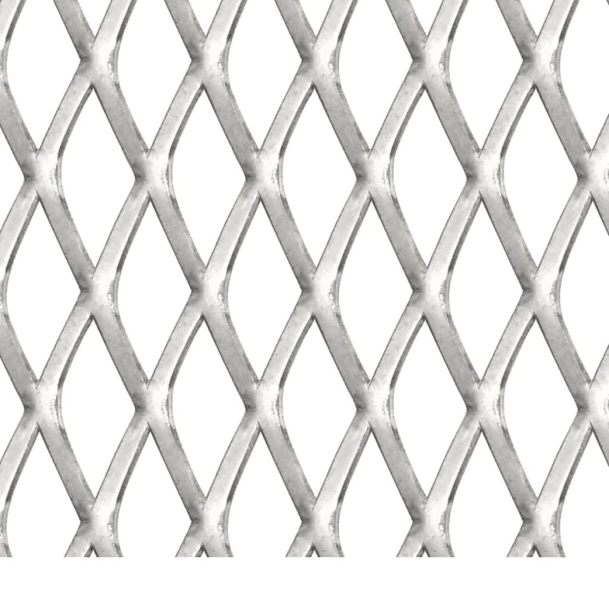 vidaXL Πλέγμα Ανεπτυγμένο 50x50 εκ. / 30x17x2,5 χιλ. Ανοξείδωτο Ατσάλι