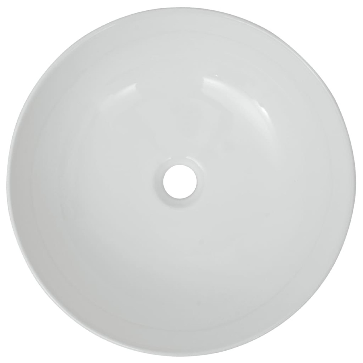 vidaXL Νιπτήρας Στρογγυλός Λευκός 41,5 x 13,5 εκ. Κεραμικός
