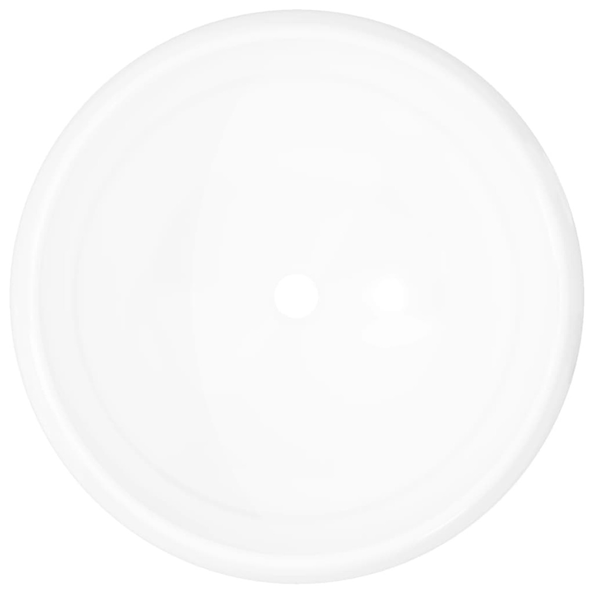 vidaXL Νιπτήρας Στρογγυλός Λευκός 40 x 15 εκ. Κεραμικός