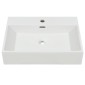 vidaXL Νιπτήρας με Οπή Βρύσης Λευκός 60,5 x 42,5 x 14,5 εκ. Κεραμικός