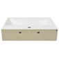 vidaXL Νιπτήρας με Οπή Βρύσης Λευκός 60,5 x 42,5 x 14,5 εκ. Κεραμικός