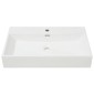 vidaXL Νιπτήρας με Οπή Βρύσης Λευκός 76 x 42,5 x 14,5 εκ. Κεραμικός