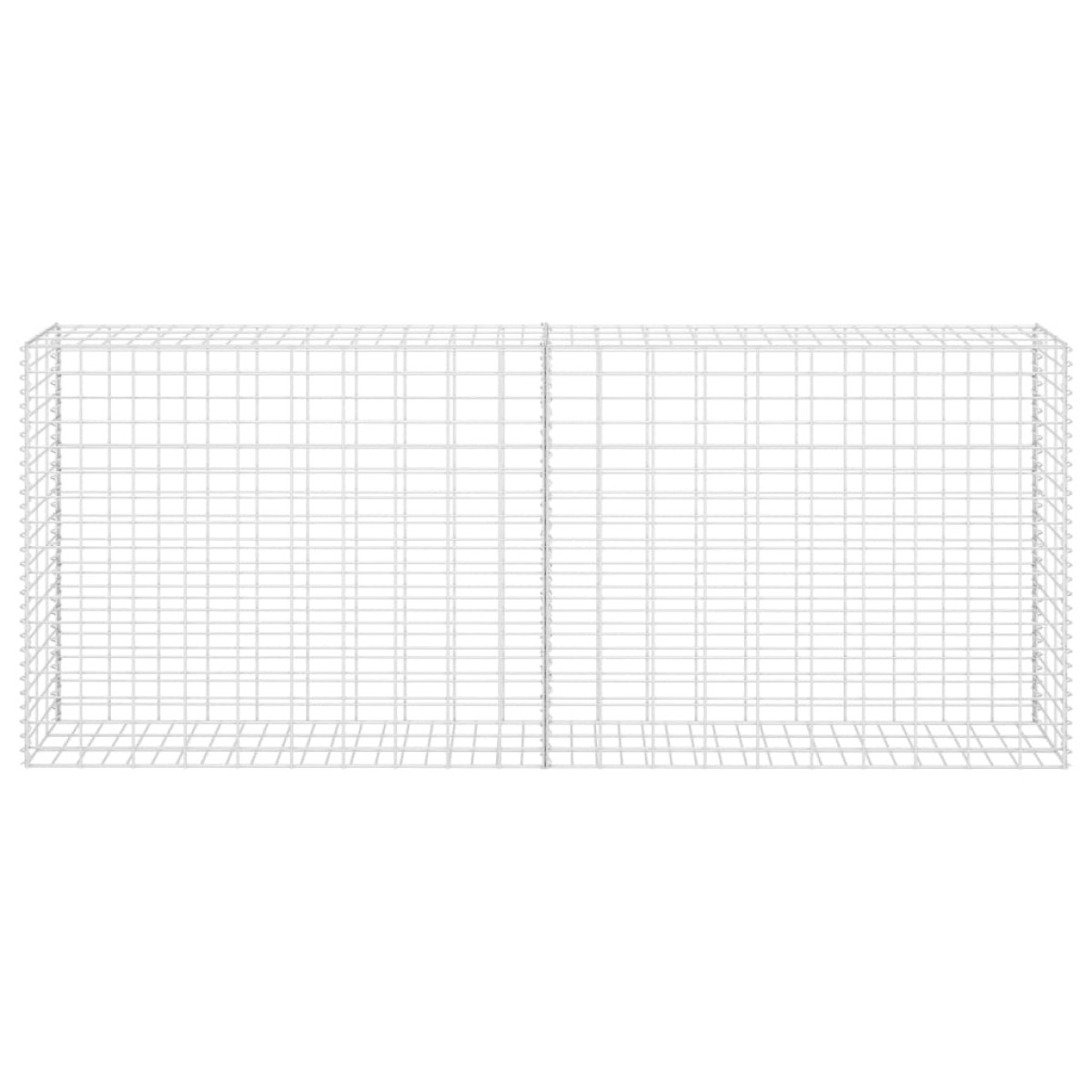 vidaXL Συρματοκιβώτιο Ασημί 85 x 30 x 200 εκ. από Γαλβανισμένο Χάλυβα