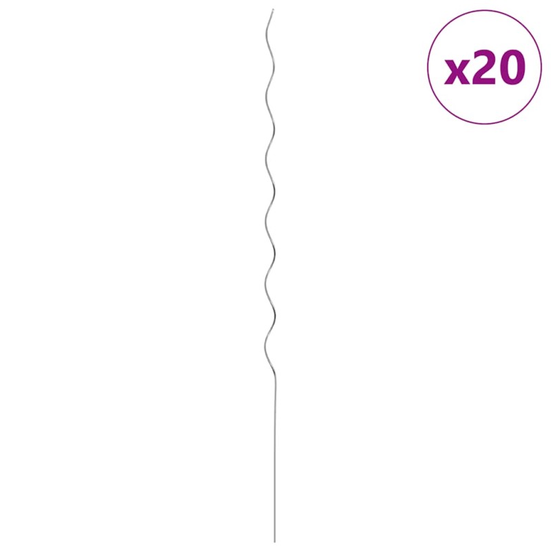 vidaXL Στηρίγματα Φυτών Ελικοειδή 20 τεμ. 170 εκ. Γαλβανισμένο Ατσάλι