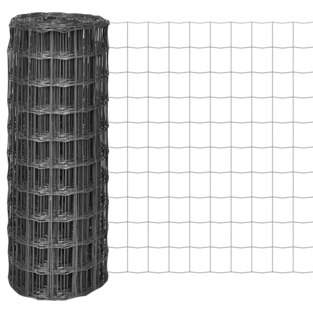 vidaXL Συρματόπλεγμα Γκρι 10 x 1 μ. Ατσάλινο