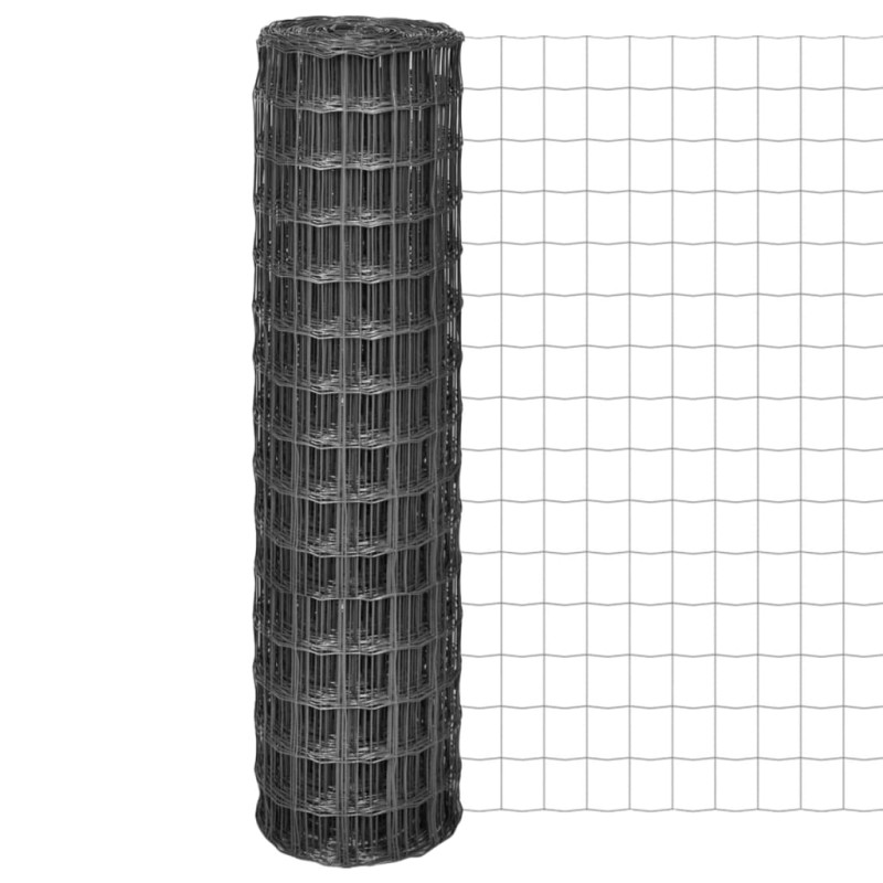 vidaXL Συρματόπλεγμα Γκρι 10 x 1,5 μ. Ατσάλινο
