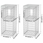 vidaXL Συρματοκιβώτια Στύλοι/Γλάστρες 2 τεμ 50 x 50 x 120 εκ. Ατσάλινα