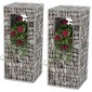 vidaXL Συρματοκιβώτια Στύλοι/Γλάστρες 2 τεμ 50 x 50 x 120 εκ. Ατσάλινα