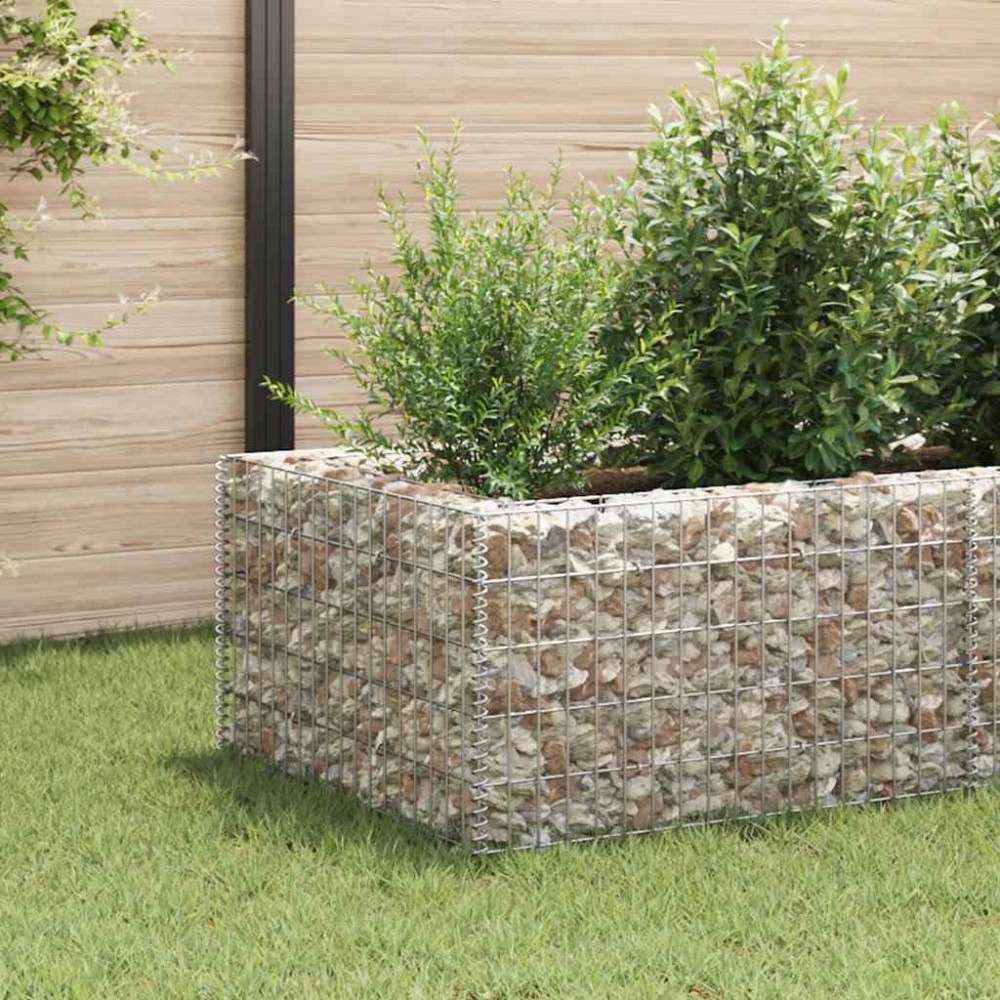 vidaXL Συρματοκιβώτιο - Γλάστρα Υπερυψωμένη 360x90x50 εκ. Ατσάλινη