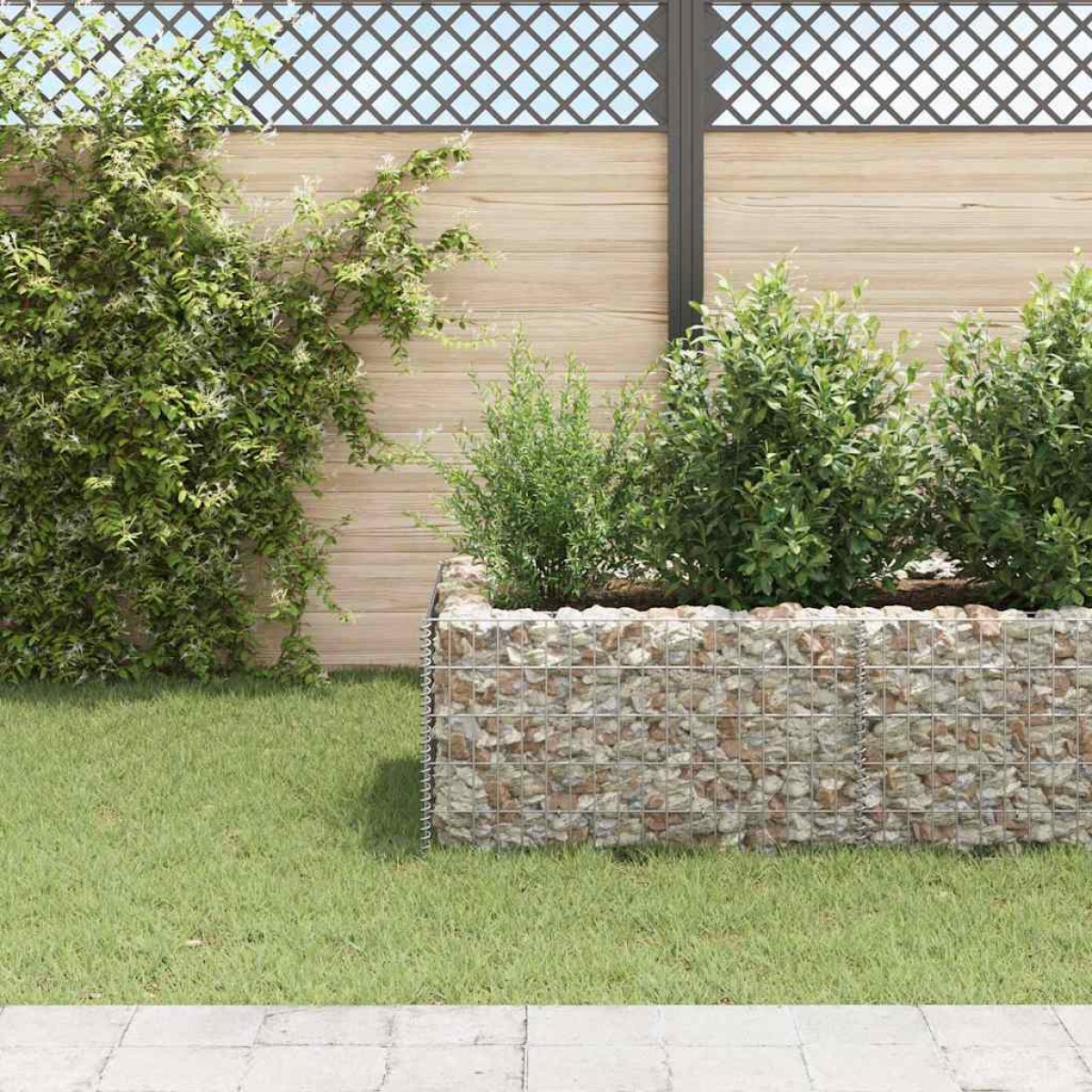 vidaXL Συρματοκιβώτιο - Γλάστρα Υπερυψωμένη 360x90x50 εκ. Ατσάλινη