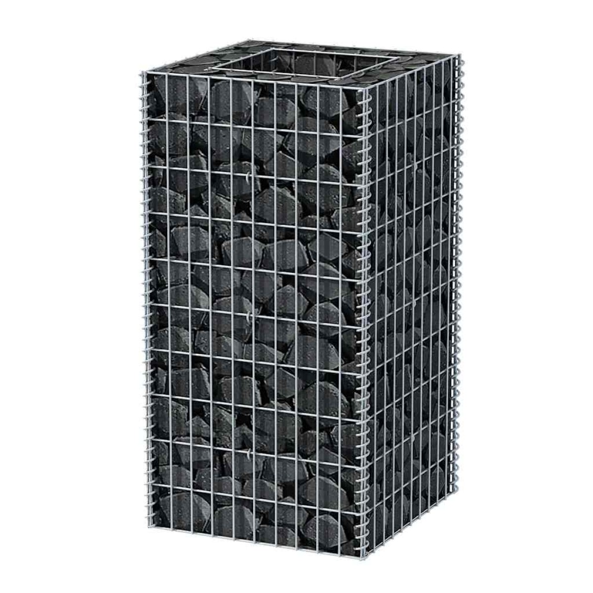 vidaXL Συρματοκιβώτιο - Γλάστρα Υπερυψωμένη 50 x 50 x 100 εκ. Ατσάλινη