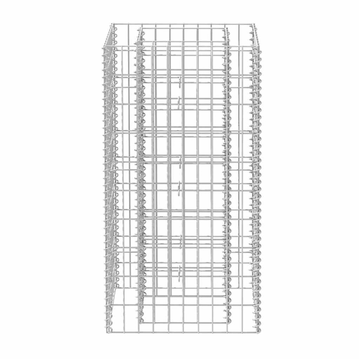 vidaXL Συρματοκιβώτιο - Γλάστρα Υπερυψωμένη 50 x 50 x 100 εκ. Ατσάλινη